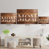 Mom Names Wood-Inspired Poster