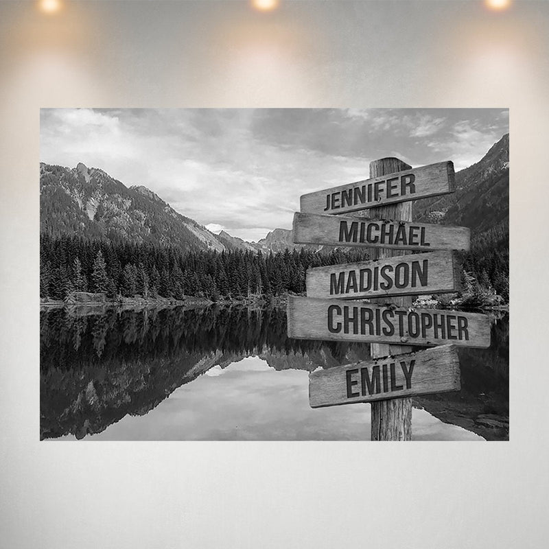 Mountain Lake Multi-Names Poster