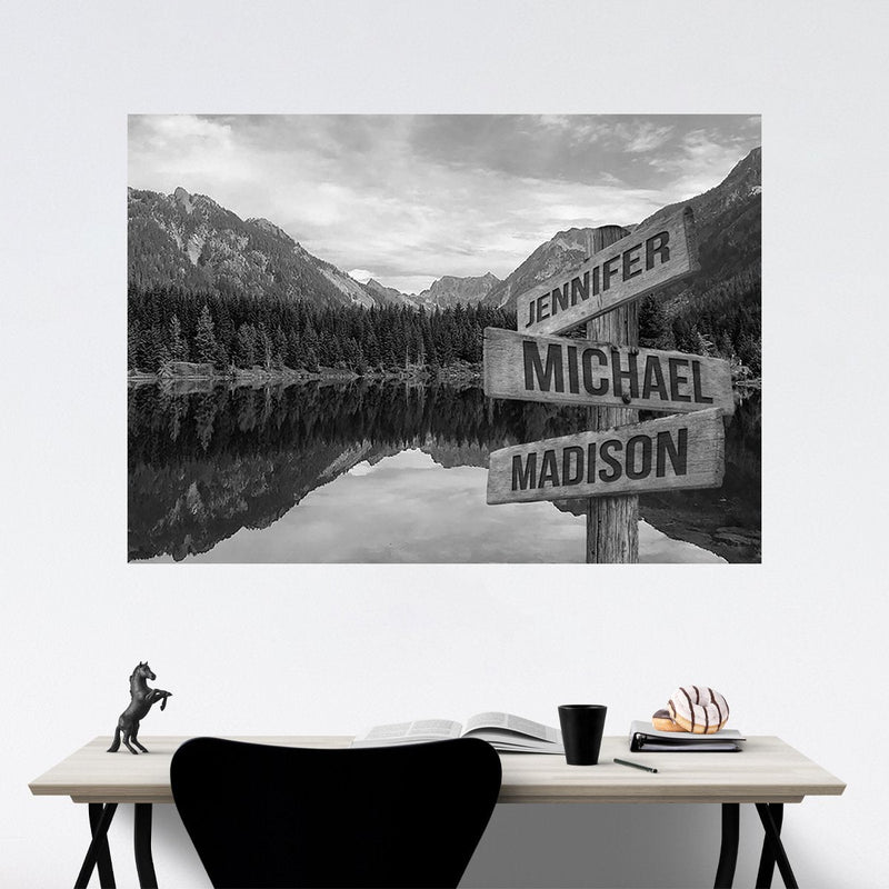 Mountain Lake Multi-Names Poster