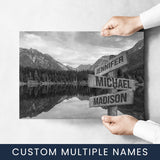 Mountain Lake Multi-Names Poster