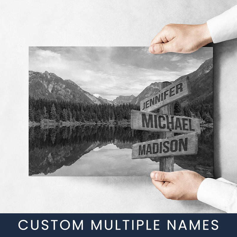 Mountain Lake Multi-Names Poster