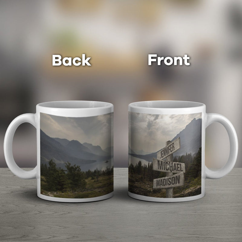 Mountain Range Color Multi-Names Mug
