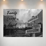 Mountain Range with Saying 2 Multi-Names Poster