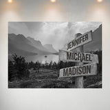 Mountain Range Multi-Names Poster