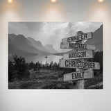 Mountain Range Multi-Names Poster