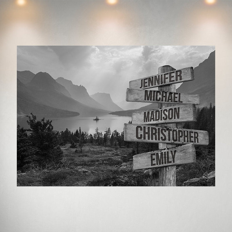 Mountain Range Multi-Names Poster