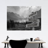 Mountain Range Multi-Names Poster