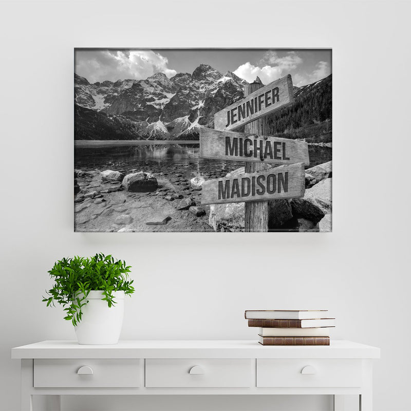 Mountains Multi-Names Premium Canvas