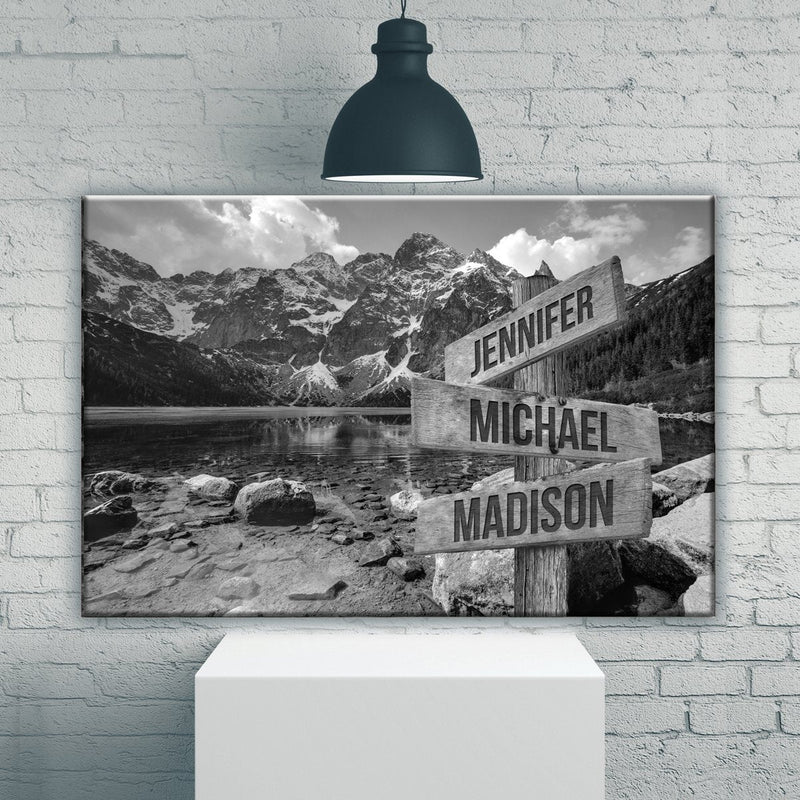 Mountains Multi-Names Premium Canvas