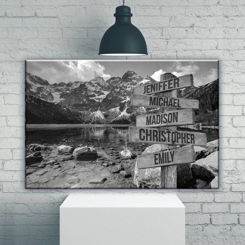 Mountains Multi-Names Premium Canvas