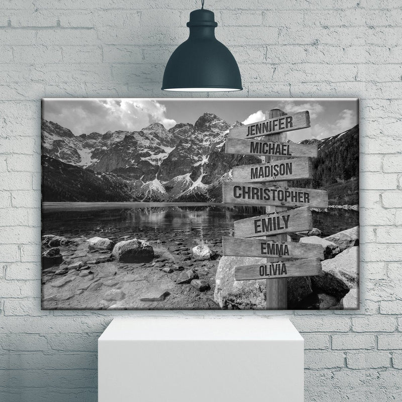 Mountains Multi-Names Premium Canvas