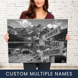 Mountains Multi-Names Premium Canvas