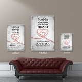 Nana Heart Multi-Names Premium Canvas