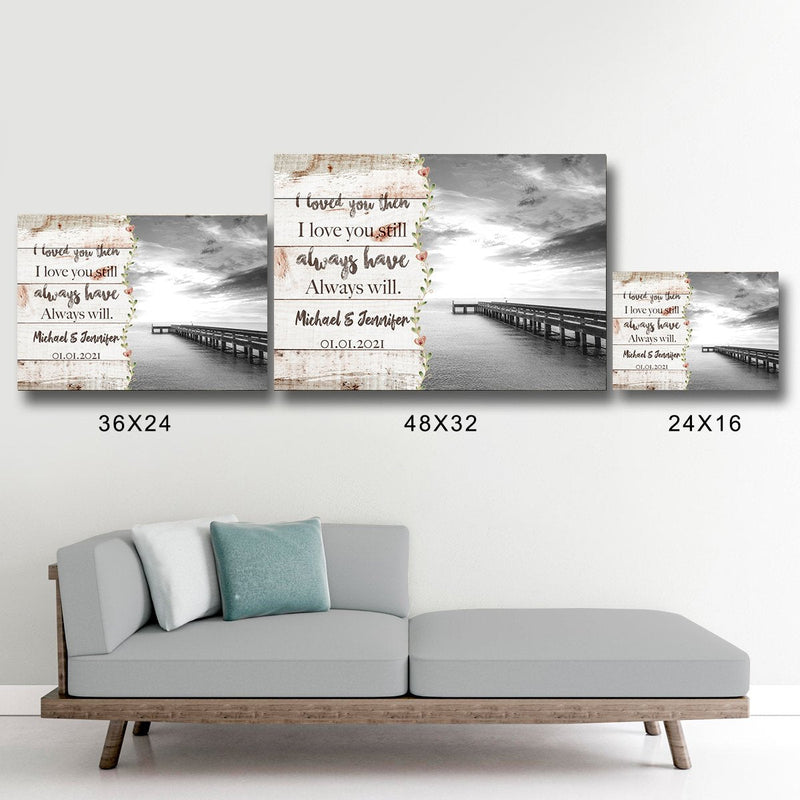 Ocean Dock Love You Premium Canvas 1