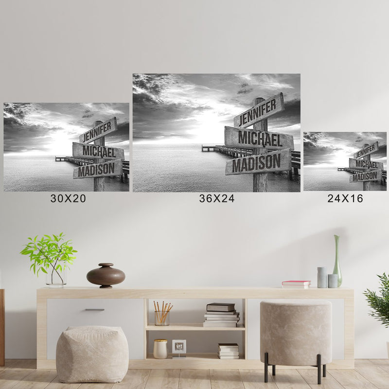 Ocean Dock Multi-Names Poster