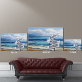 Beach Oil Painting Color Multi-Names Premium Canvas