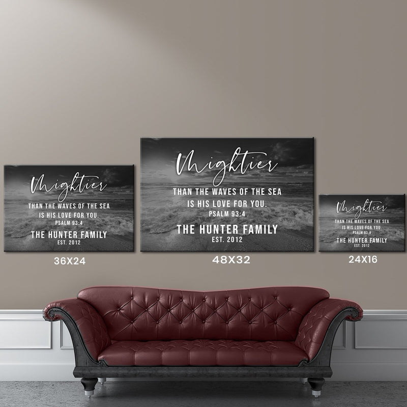 Ocean Sunset - Psalm 93-4 Premium Canvas