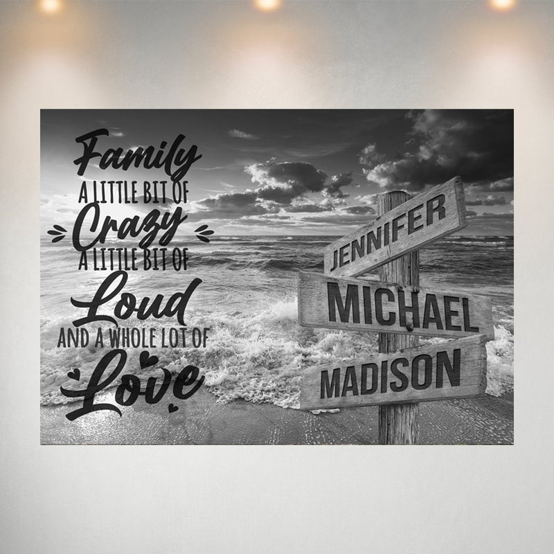 Ocean Sunset with Saying 2 Multi-Names Poster