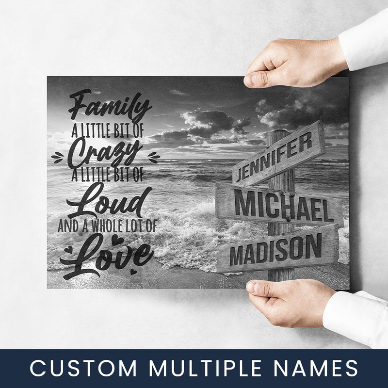 Ocean Sunset with Saying 2 Multi-Names Poster