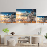 Ocean Sunset Color Names Poster