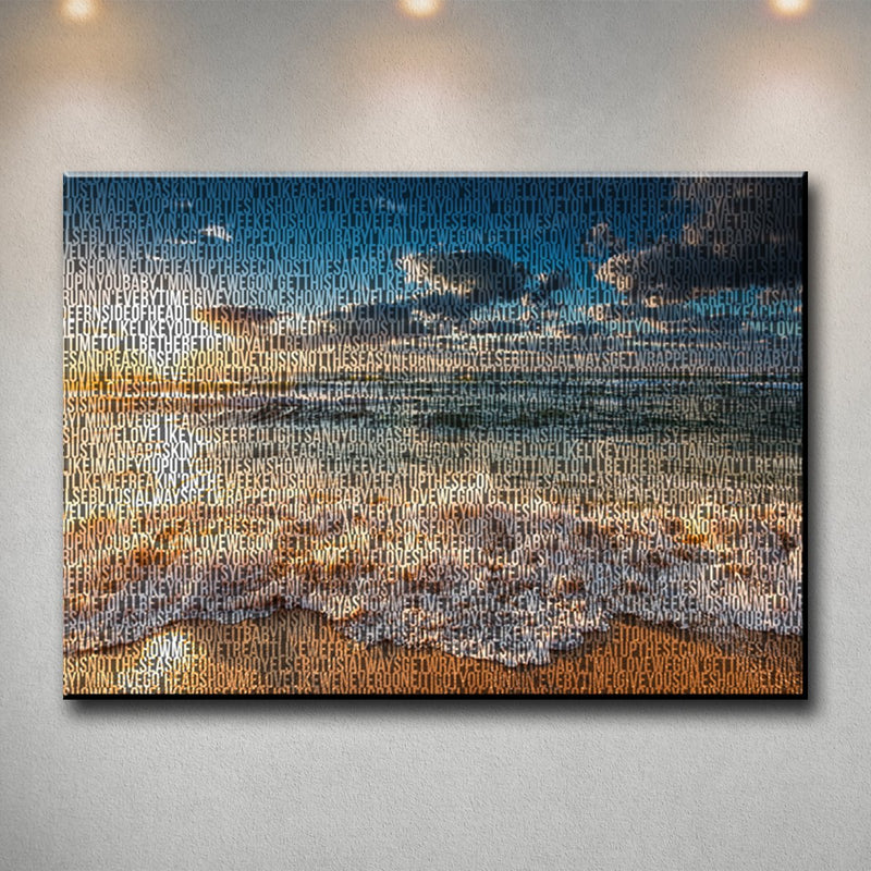 Ocean Sunset Thousand Words Premium Canvas