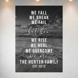 Ocean Sunset - We Rise Poster