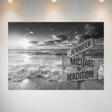 Ocean Sunset Multi-Names Poster