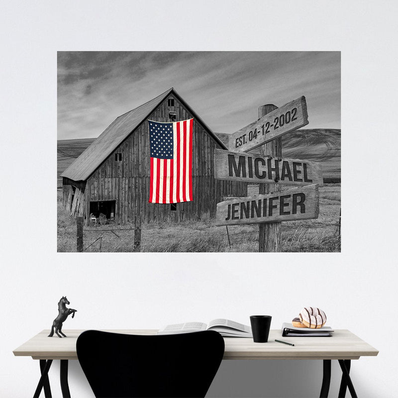 American Barn Names Poster