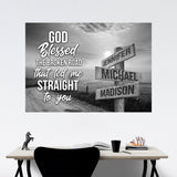 Farm Winding Road - God Blessed Multi-Names Poster