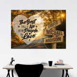 Autumn Road Heart Color Saying 3 Multi-Names Poster