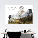 Family Blend Mountain Range Name Poster