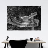 Tree Overhang Road Multi-Names Poster