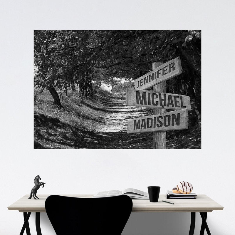 Tree Overhang Road Multi-Names Poster