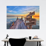 Lake Dock Color 2 Multi-Names Poster