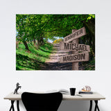 Tree Overhang Road Color Multi-Names Poster