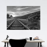 Railroad Track Multi-Names Poster