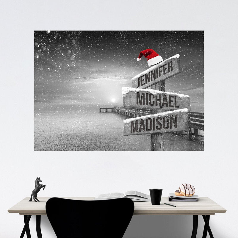 Ocean Dock Christmas Multi-Names Poster