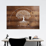 Family Tree Wood-Inspired Poster