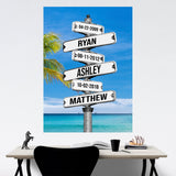 Street Sign Color Multi-Names Poster