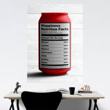 Happiness Nutrition Facts Names Poster