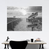 Miami Beach Sunset Multi-Names Poster