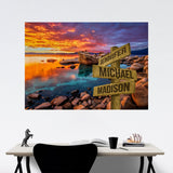 Candy Skies Color Multi-Names Poster