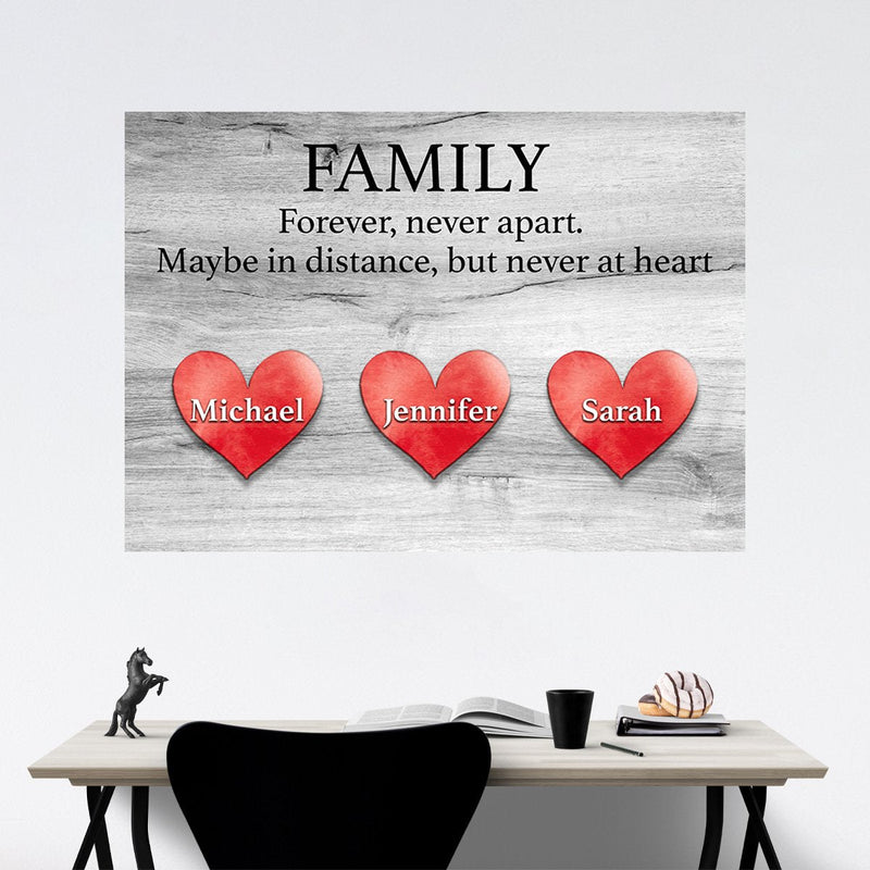 Family Distance Heart Poster