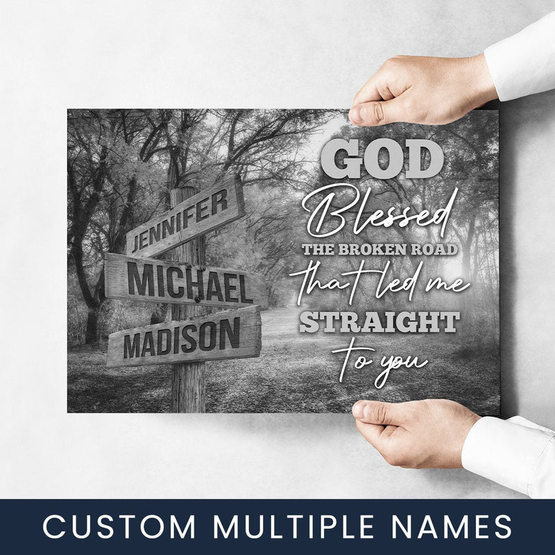 Autumn Road 2 - God Blessed Multi-Names Poster