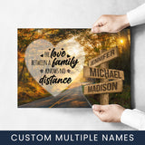 Autumn Road Heart Color Saying 5 Multi-Names Poster