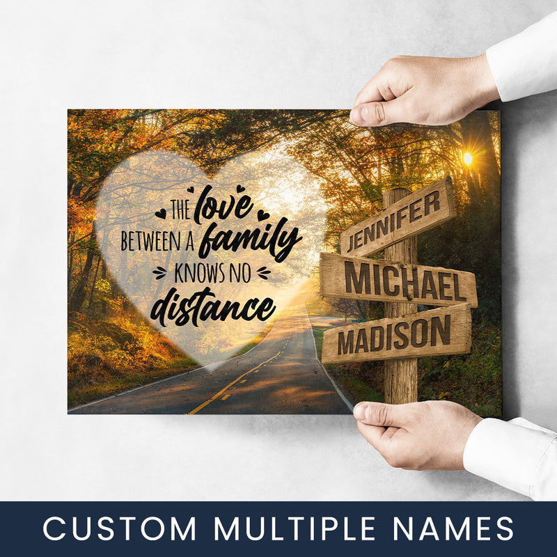 Autumn Road Heart Color Saying 5 Multi-Names Poster