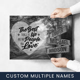 Autumn Road Heart Saying 3 Multi-Names Poster