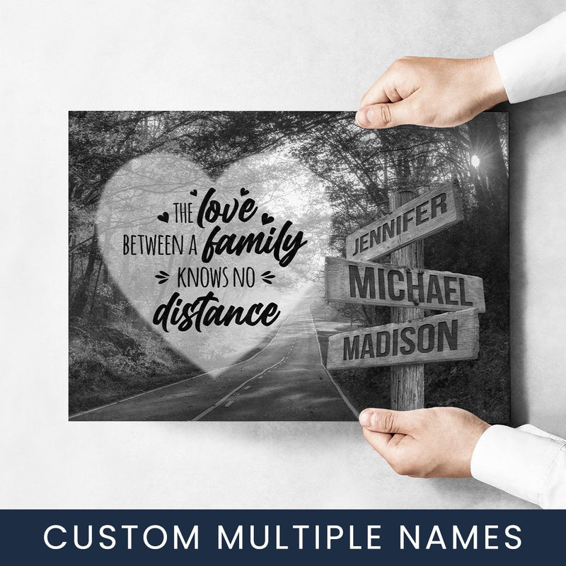 Autumn Road Heart Saying 5 Multi-Names Poster