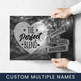 Autumn Road Heart Saying 4 Multi-Names Poster