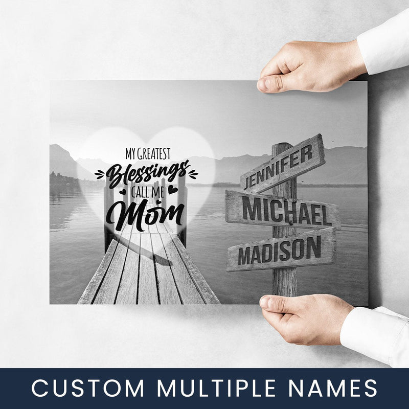 Lake Dock - Call Me Mom Multi-Names Poster